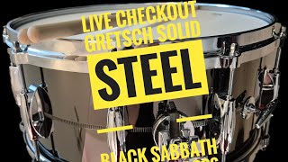 Black Sabbath quotHeadless Crossquot Soundcheck Gretsch Solid Steel Snare drumcover from drumless Version [upl. by Salim]