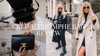 CELINE MEDIUM TRIOMPHE BAG REVIEW [upl. by Assenav]