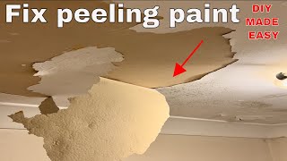 How to fix peeling ceiling paint  DIY [upl. by Ociram]