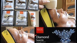 VLCC Diamond Facial Kit  How to do step by step facial at home  DIY Facial at home [upl. by Whatley]