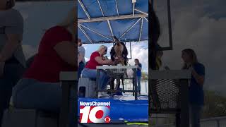 NewsChannel 10 wins the TriState Fair goat milking competition [upl. by Eednac]