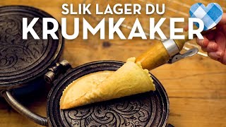 Krumkaker oppskrift på én av de 7 slagen  TINE Kjøkken [upl. by Reamy]