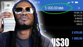 Making 5000 In 30 Minutes LIVE Trading US30 [upl. by Nimar315]