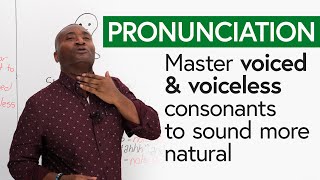 Improve Your English Pronunciation Voiced amp Voiceless Consonants [upl. by Ellesij]