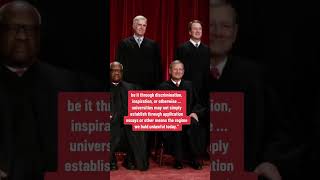 Supreme Court outlaws affirmative action in college admissions in landmark decision shorts [upl. by Olympium]