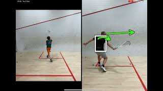 The High Backhand Volley in Squash Technique [upl. by Truk]