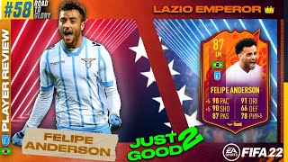 FIFA 22 • Road To Glory 58 • FELIPE ANDERSON  THE LAZIO EMPEROR • GAMEPLAY amp REVIEW IN FUT CHAMPS💪 [upl. by Nitsej215]