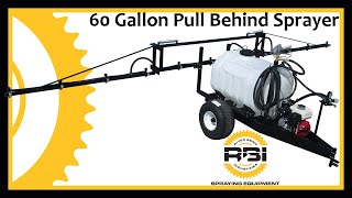 Lawn Garden Yard Sprayer  60 Gallon  Pull Type  River Bend Industries [upl. by Suivatco31]