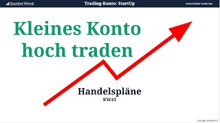 Kleines Konto hoch Traden Geplante Trades für Montag börse [upl. by Crosby]