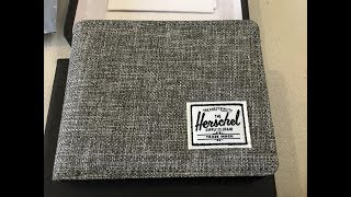 Unboxing Herschel Hank charcoal wallet [upl. by Ettenahs]