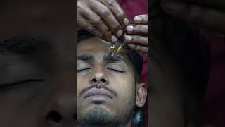 Indian Unique Pin Pen ASMR Head Massage By Old School Barber shorts [upl. by Bois]