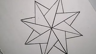 How to draw Star Polygon Drawing  Easy and Quick drawing  Easy drawing  Drawing tutorial [upl. by Tenahs959]