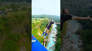 Ice Cold JUMPS from CRAZY height ✨️ 🥶 travel bungeejump bungeejumping zipline [upl. by Nhar]