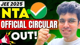 NTA Official Circular OUT on JEE Main 2025 Registration jee2025 jee1 [upl. by Iadrahc]