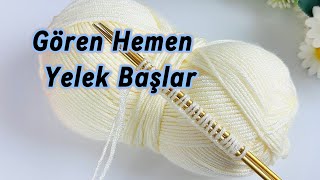 Yelek Örneği  Yelek Modeli örgü yelek yelekörneği knitting crochet [upl. by Amlet]