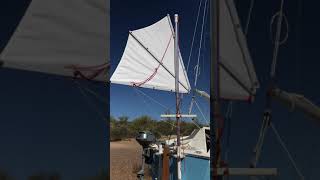 Mizzen Sail Self Steering video 9 of 9 [upl. by Anilatak529]