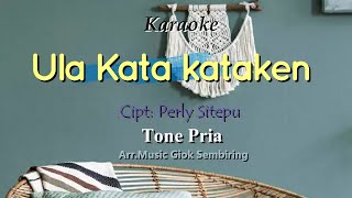 ULA KATA KATAKEN Tone Pria Karaoke [upl. by Gimble]