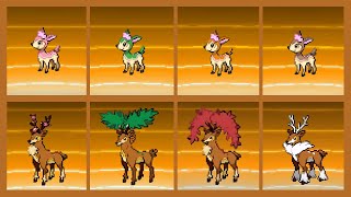 Shiny Deerling amp Sawsbuck Seasonal Variants Showcase in Pokémon Black 2 [upl. by Homovec]