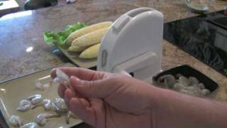 Shrimp Butler  Shrimp Peeler and Deveiner How To Demonstration and Assembly [upl. by Tikna360]