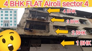 📢4 BHK flat Airoli East sector 4 near abhi Nandan hotel [upl. by Laubin]