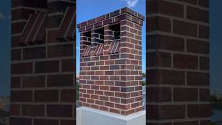 Repointing chimney stack repoint masonry chimney rooftop views roof construction home [upl. by Brahear]