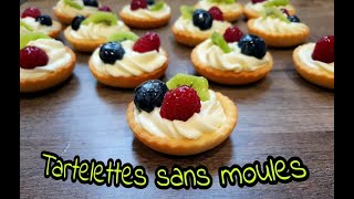 Minitartelettes aux fruits sans moules et la pâte sans beurre très facile à réaliser [upl. by Errehs]