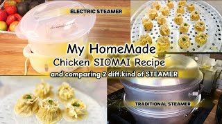 Chicken SIOMAI Recipe using ELECTRIC amp TRADITIONAL steamer  anong pinagkaiba🤔 [upl. by Atinwahs]