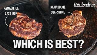 Kamado Joe Soapstone vs Cast Iron Griddle  Which is best for Steak  Barbechoo [upl. by Coraline30]