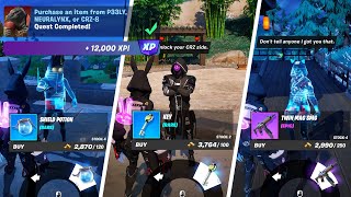 All Locations Purchase an item from P33LY NEURALYNX or CRZ8  Week 2 Quests Fortnite [upl. by Hgielah74]