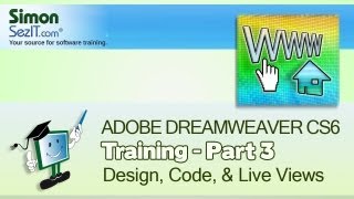 Dreamweaver CS6 Training  Part 3  Design Code amp Live Views  Creating a Website Course [upl. by Franciscka]