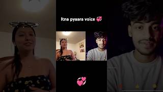 Girls singing on Omegle 🎵 my reaction 🥰 shorts singing love song [upl. by Eppilihp]