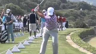 Francesco Molinari  Golf swing in High Speed  Slow Motion Face On [upl. by Anigroeg]