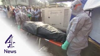 On the frontline of the battle against Ebola  Channel 4 News [upl. by Atikahc]