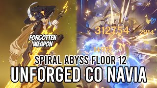 Unforged C0 Navia ft C0 Furina vs Spiral abyss 4243 Floor 12  Genshin Impact [upl. by Ecyle]