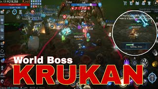 KRUKANN with alliance inmena23 world boss Crimson Abadon  MIR4 [upl. by Torrin]