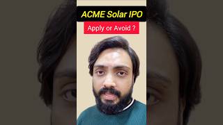 ACME Solar Holdings IPO Review  ACME Solar Holdings IPO GMP [upl. by Layney]