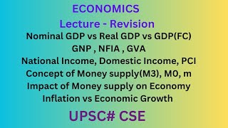 Economics Revision  Nominal GDP vs Real GDP vs GDP FC GNP NFIA Money supply M3 M0 m [upl. by Enaid]