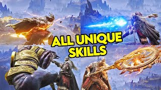 Elden Ring  All Weapons Unique Skills Moveset Showcase [upl. by Gottuard]