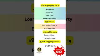 Rate of Interest of loans in Tamil [upl. by Ecyac]