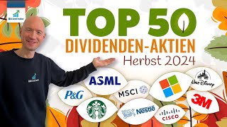 Top 50 Dividenden Aktien im Herbst 2024 [upl. by Aderfla]