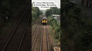 Class 156 Arriving At Corbridge Revealing Its Horn shorts trainspoting trainspotter train [upl. by Nnaasil]