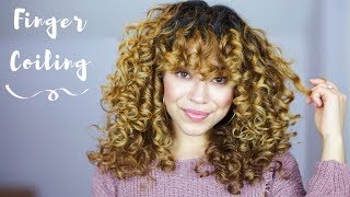 Finger Coiling For Perfect Spirals  Curly amp Wavy Hair [upl. by Kalvn]