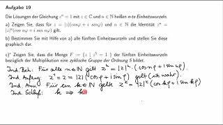 Komplexe Zahlen  Aufgabe 19a [upl. by Silra]