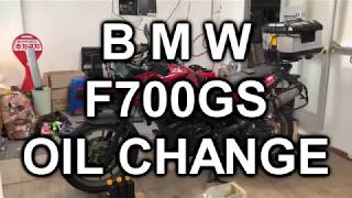 BMW F700gs Replacing Engine OilFilter [upl. by Gnuj]