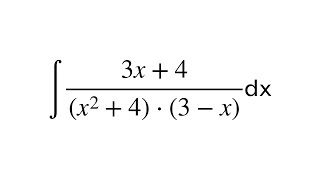 Frações parciais Integral nº65  Exercícios de Integrais matemática [upl. by Britte]