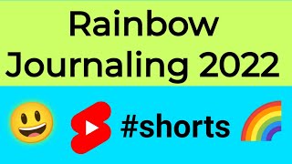 Rainbow Journaling 2022 🌈 shorts [upl. by Kristin]