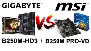 Compare Gigabyte B250MHD3 vs MSI B250 PROVD  price Bengali [upl. by Valenka]