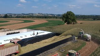 Filling all 3 Bunks in ONE DAY  Corn Silage Harvest 2023 [upl. by Eisej]