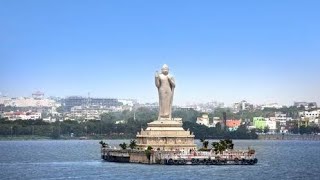 Hussain Sagar amp Buddha statue Hyderabad Telangana [upl. by Ayana962]