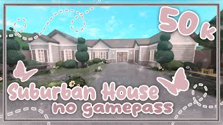 Bloxburg Build  Aesthetic Suburban Family House no gamepass 50k [upl. by Hseyaj340]